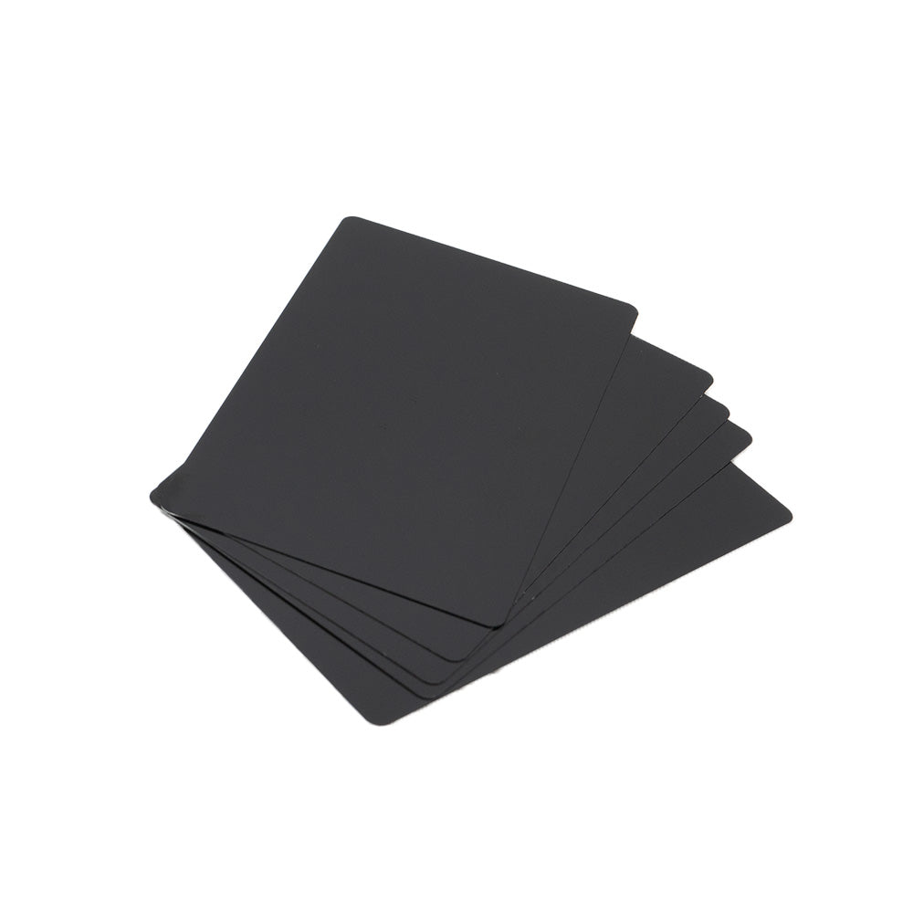 Cartes de Visite en Aluminium pour gravure (Différentes couleurs aux choix) Noir 50 cartes