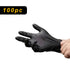 Lot de 100 gants en nitrile noirs extra résistants