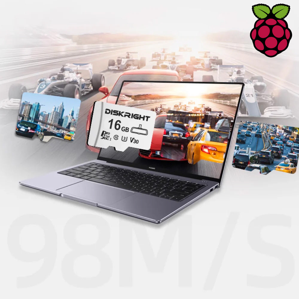 Carte MicroSD 16GB - Class 10 V30 Vitesse Haute Performance - KLIPPER certifié video 8k