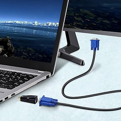 Convertisseur HDMI Mâle vers VGA Femelle avec Sortie Audio Jack 3,5mm