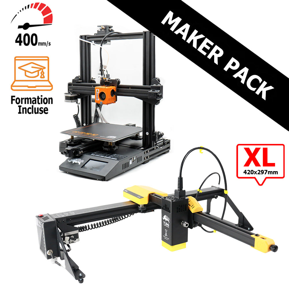 MAKER PACK D12 230 M2 PRO (couleur aux choix) + Yumi Laser L-A4 (ou L-A3)