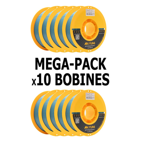 MEGA PACK - PLA+ Ultra Speed YUMI Bleu Métallisé 1 Kg x10