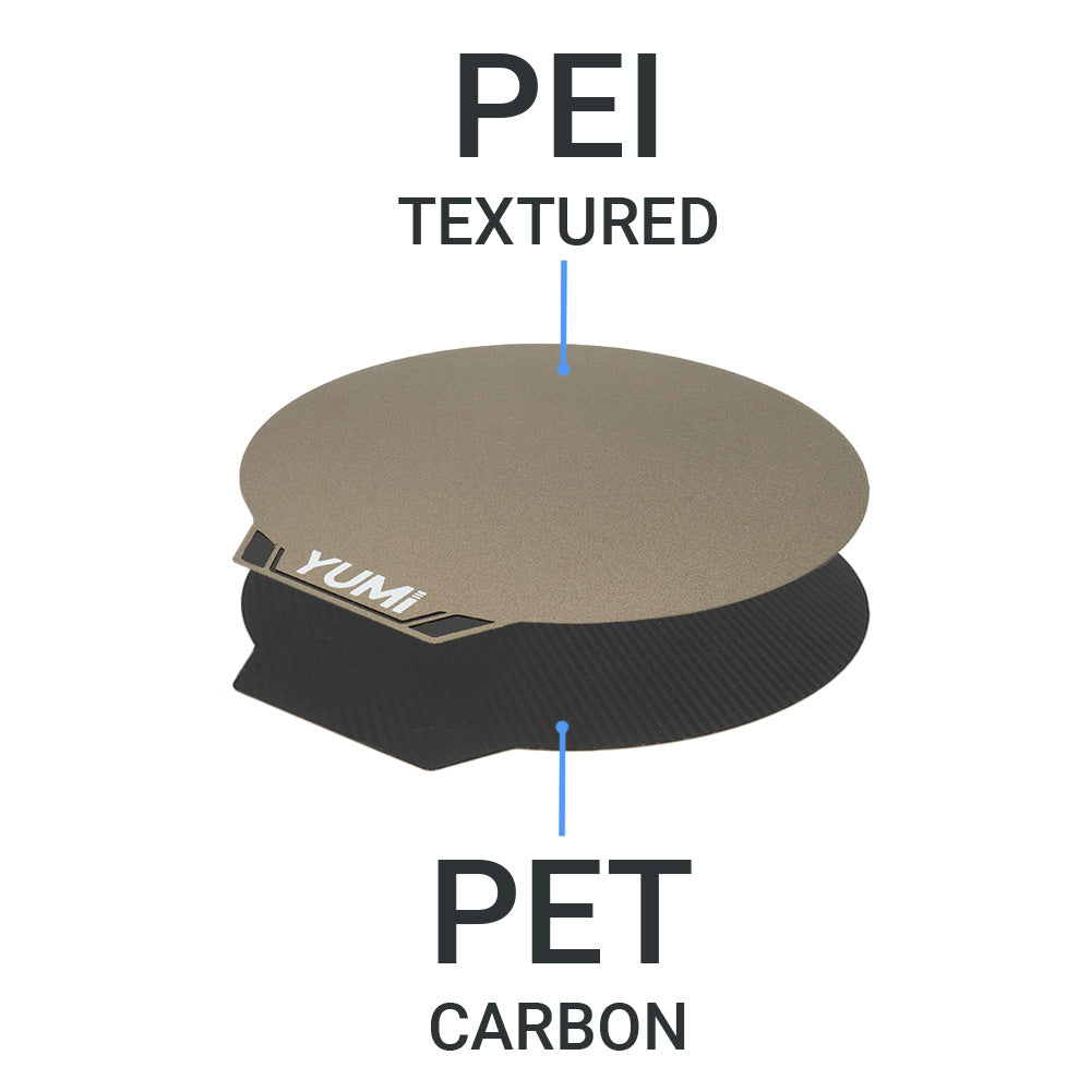 FLSUN : Plateau d'impression YUMI PEI / PET carbon pour SuperRacer, V400, T1 et S1