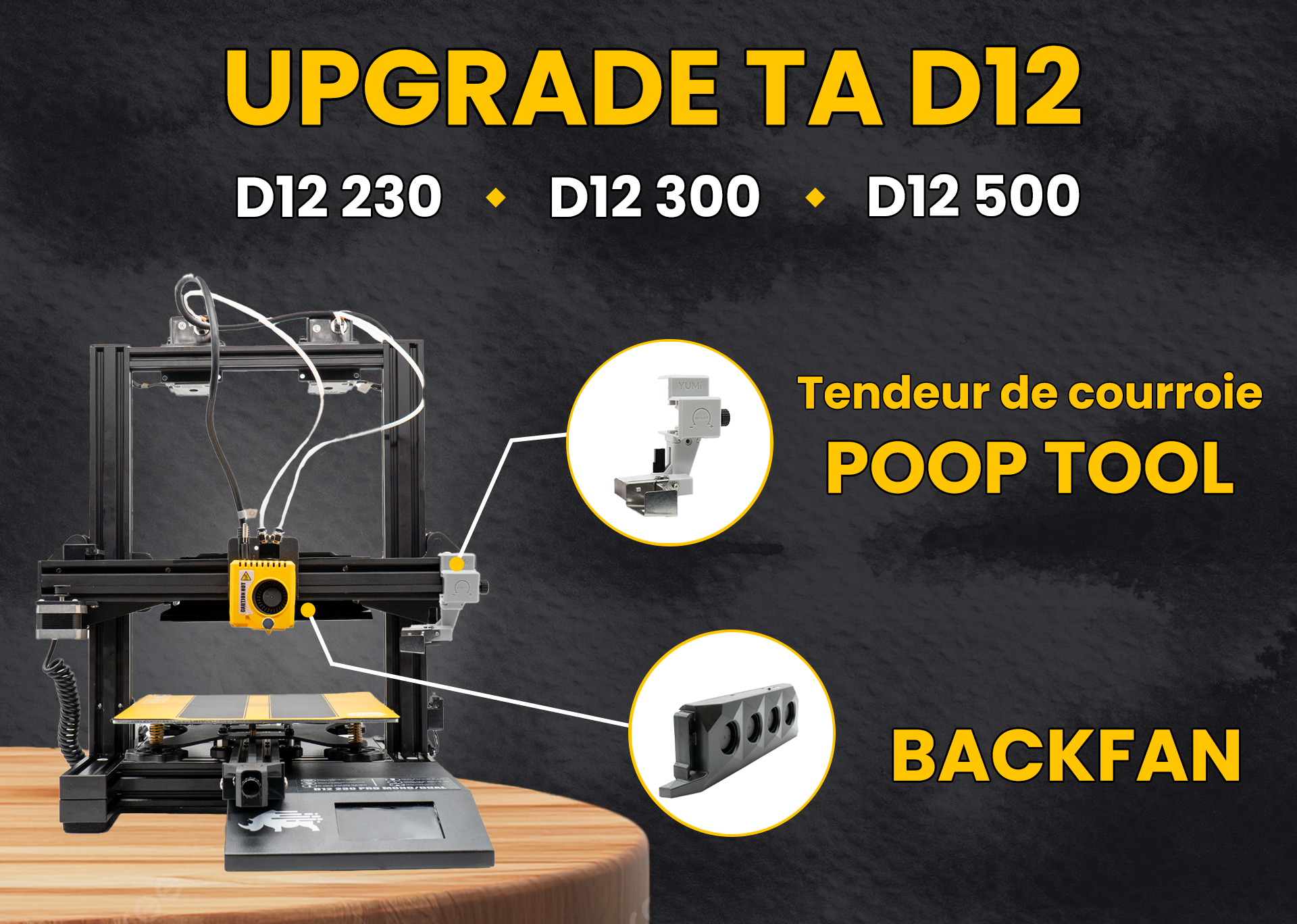 🛠️ Optimisez votre Wanhao D12 avec le PoopTool & le BackFan YUMi