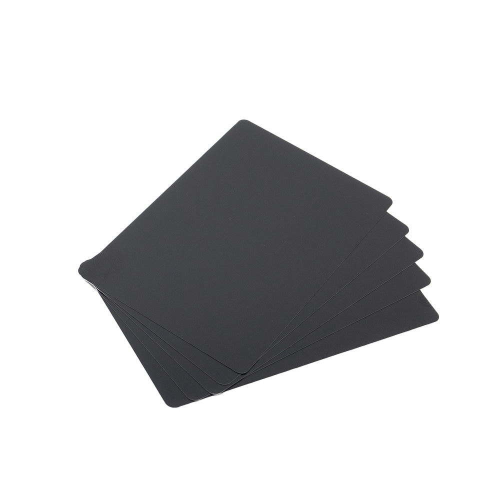 Cartes de Visite en Aluminium pour gravure (Différentes couleurs aux choix) Noir Mat 50 cartes