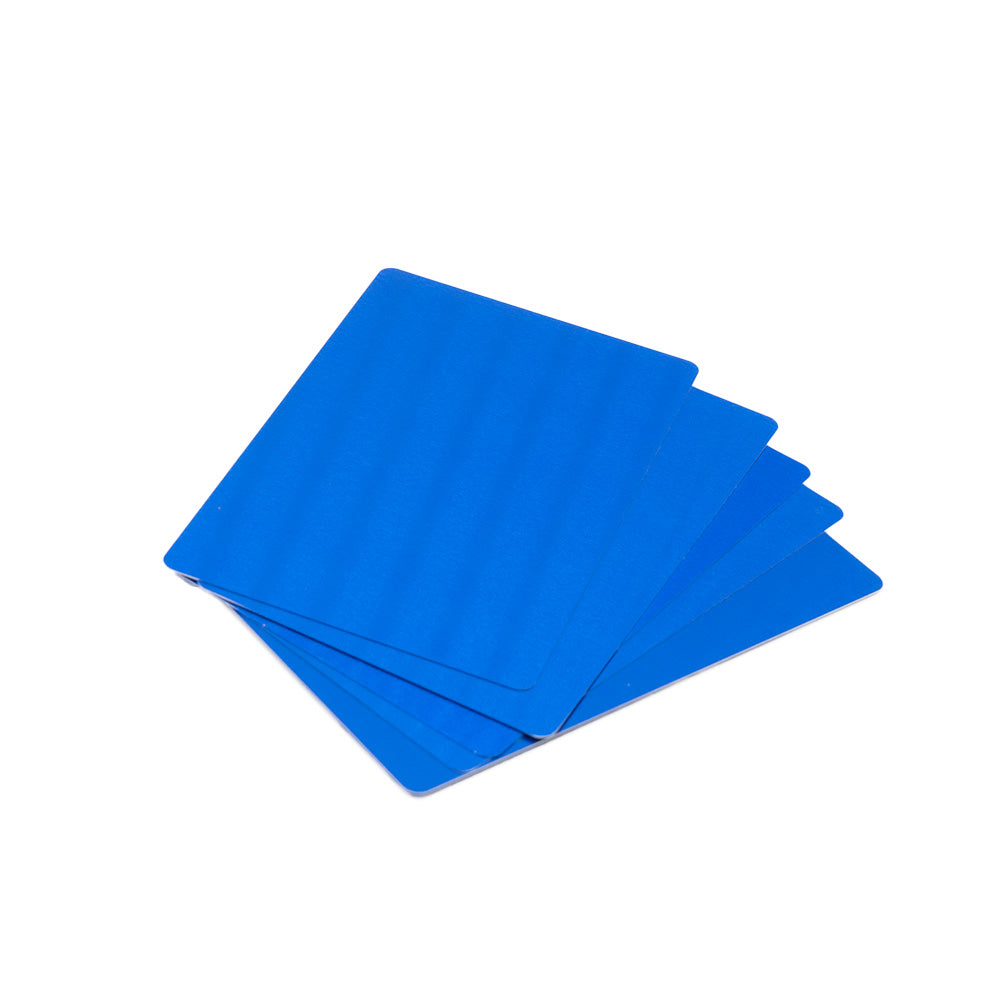 Cartes de Visite en Aluminium pour gravure (Différentes couleurs aux choix) Bleu 50 cartes