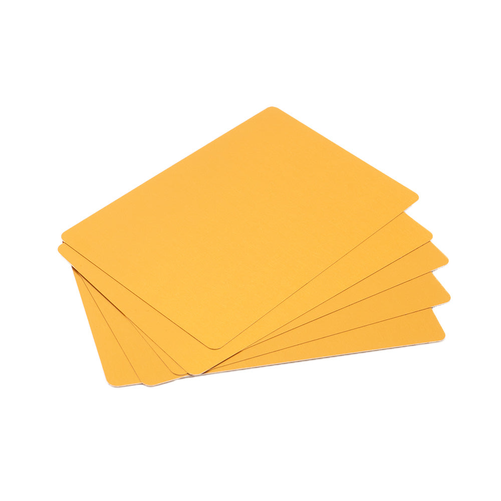 Cartes de Visite en Aluminium pour gravure (Différentes couleurs aux choix) Or Foncé 50 cartes
