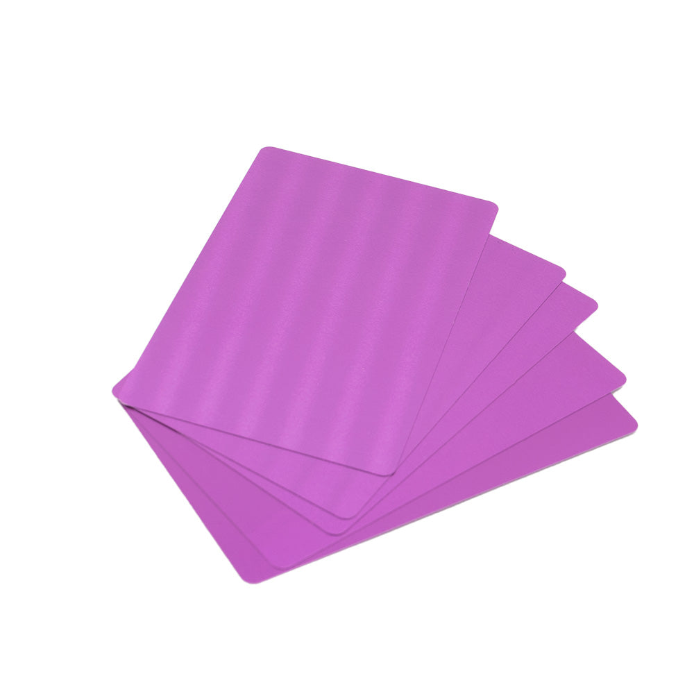 Cartes de Visite en Aluminium pour gravure (Différentes couleurs aux choix) Violet 50 cartes