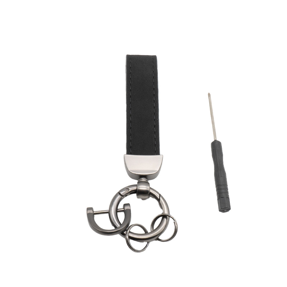 Grand Porte-Clés en Cuir Gravable avec son tournevis (Différentes couleurs aux choix)