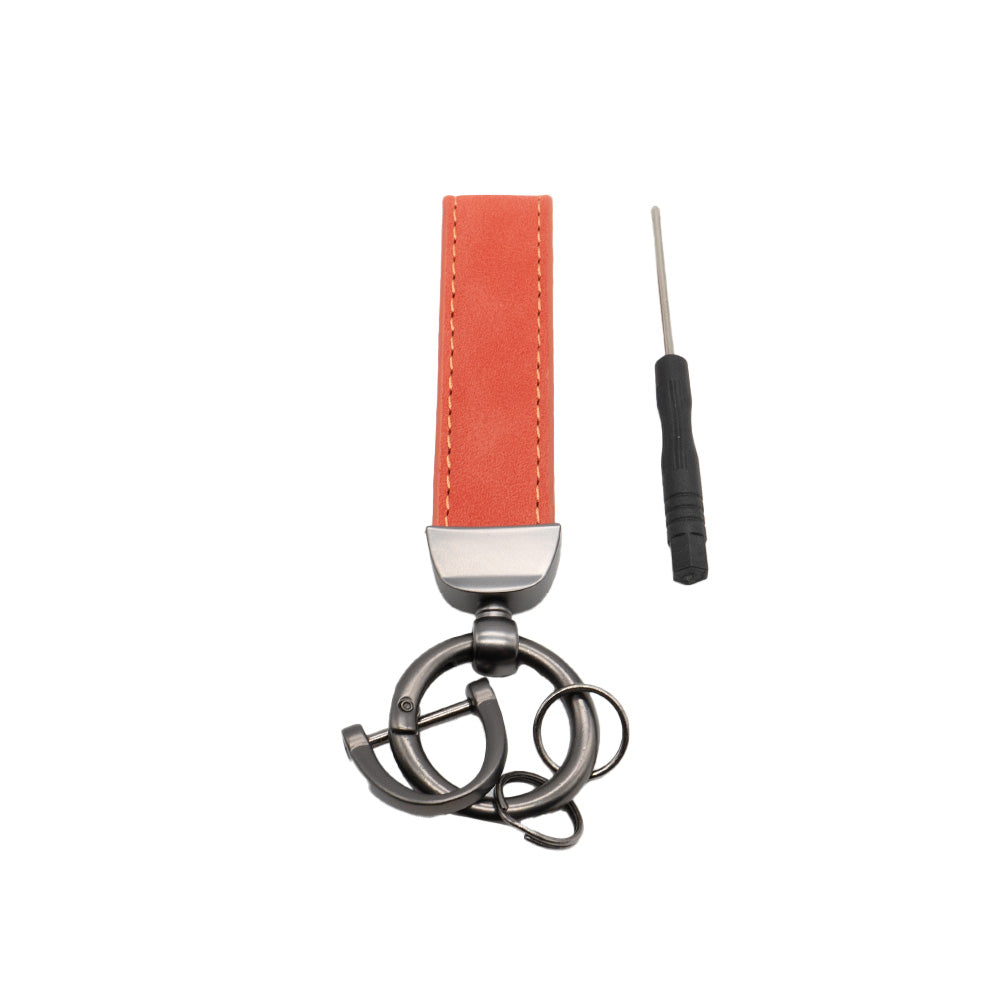 Grand Porte-Clés en Cuir Gravable avec son tournevis (Différentes couleurs aux choix)