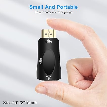 HDMI-Stecker auf VGA-Buchse Konverter mit 3,5mm Audioausgang