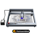 Graveur laser ACMER P2 33 W, mise au point fixe, gravure à 30 000 mm/min, assistance pneumatique automatique ultra silencieuse, précision de gravure de 0,01 mm, contrôle par application iOS Android, pré-assemblé, 420 x 400 mm
