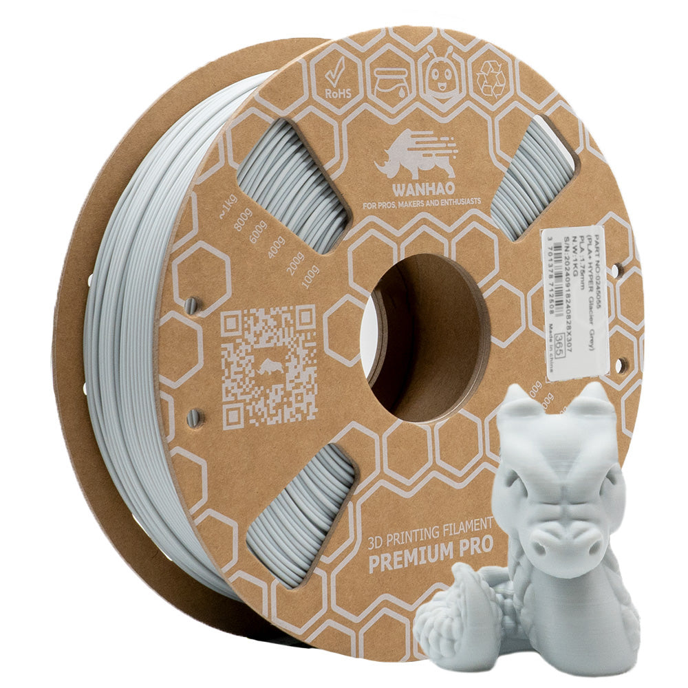 PLA HYPER YUMI GRIS GLACIER 1Kg Gris 1kg Bobine Carton Classique