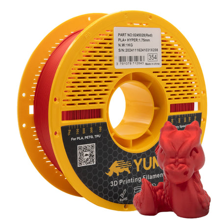 PLA HYPER YUMI ROUGE PERE NOEL 1Kg / 2Kg Rouge 1kg Bobine Plastique (AMS-Roll) Classique