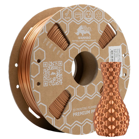 PLA HYPER YUMI Silk CUIVRE 1 kg Marron Bobine Carton Silk