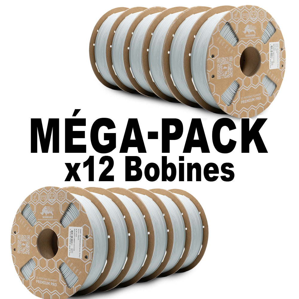 MEGA PACK - PLA HYPER YUMI GRIS GLACIER 1Kg x 12