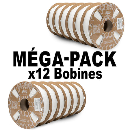 MEGA PACK - PLA HYPER YUMI BLANC NEIGE 1Kg x 12 certifié FDA