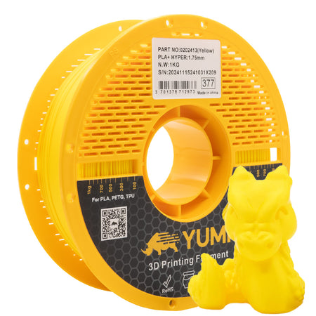 PLA HYPER YUMI JAUNE 1Kg Jaune 1kg Bobine Plastique (AMS-ROLL) Classique