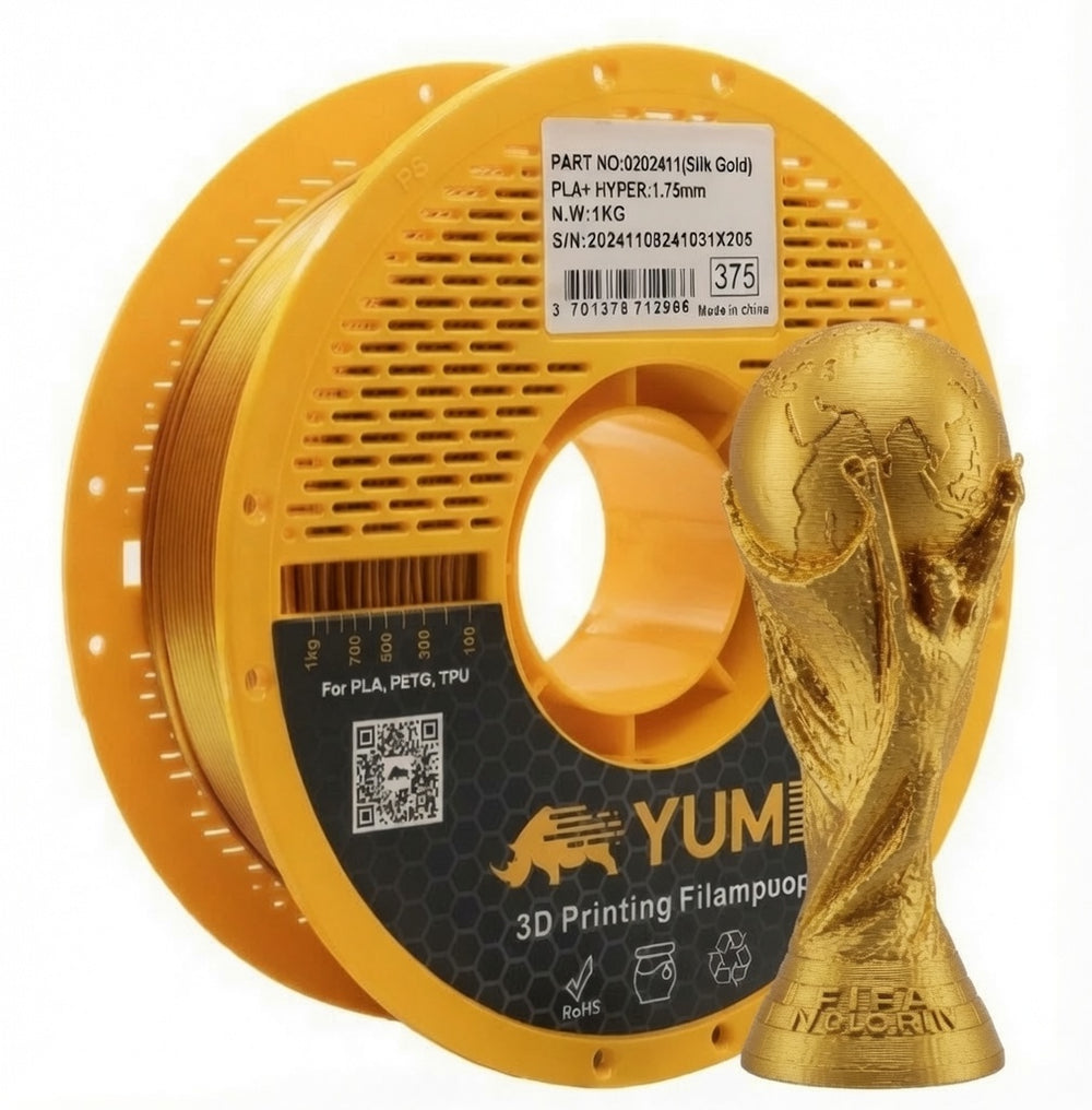 PLA HYPER YUMI SILK COUPE DU MONDE OR Champagne 1Kg Jaune 1kg Bobine Plastique (AMS-ROLL) Silk