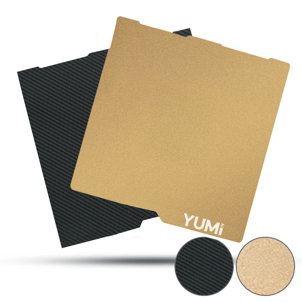 Plateau Yumi Flexible Double Face pour Anycubic Kobra 3 (Différents variants) PEI texturé PET carbon