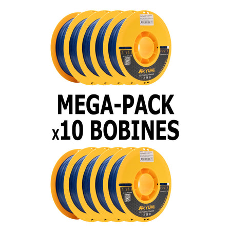 MEGA PACK - PLA+ Ultra Speed YUMI Bleu Nuit 1 Kg x10