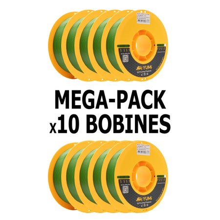 MEGA PACK - PLA+ Ultra Speed YUMI Vert Lotus 1 Kg x10