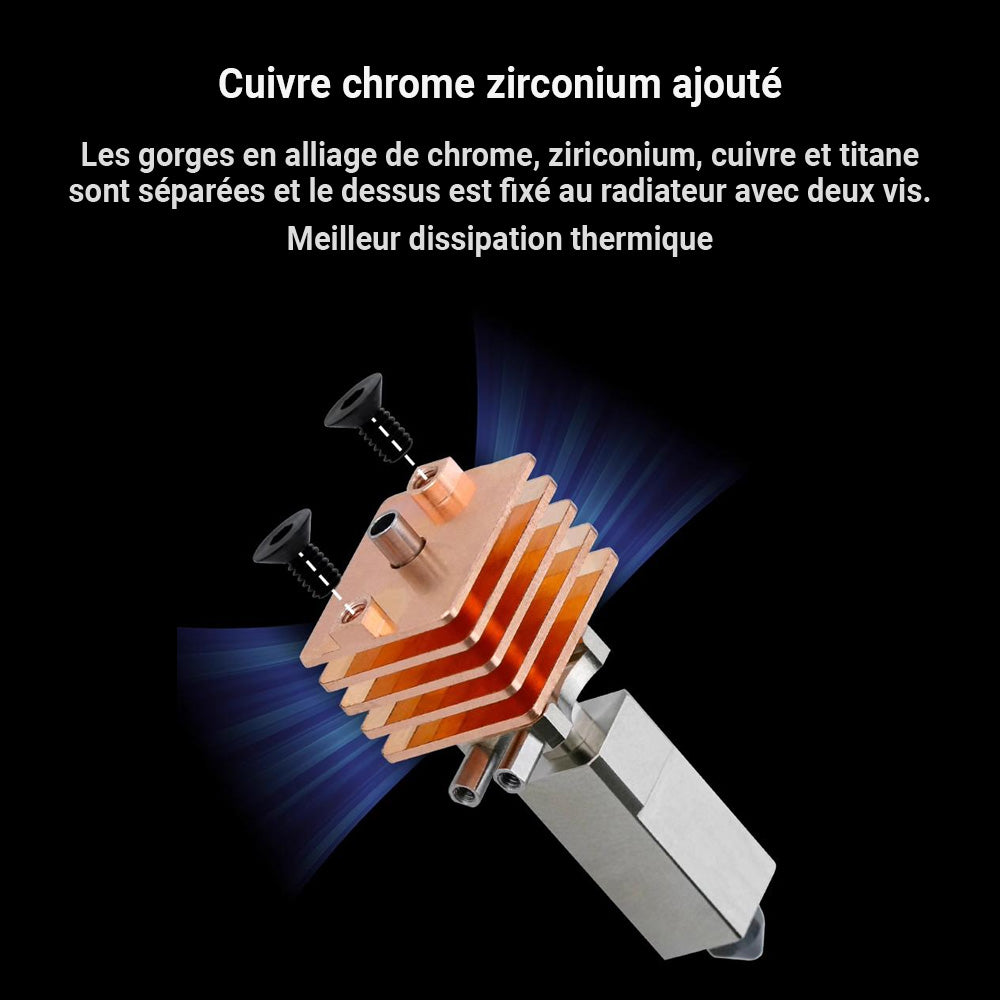 PACK Hotend verstärkt V3.0 Yuzu Komplett für Bambu Lab Serie P1 und X1E oder für Bambu Lab X1C