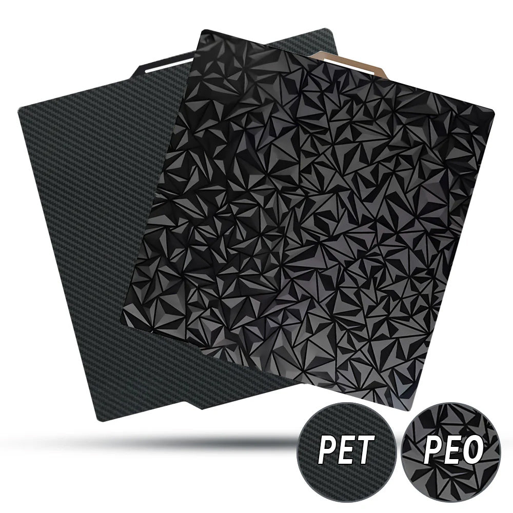 Plateau Yuzu Flexible Double Face pour Bambu Lab P1P, P1S, A1 (Différents variants) PET carbon PEO diamant
