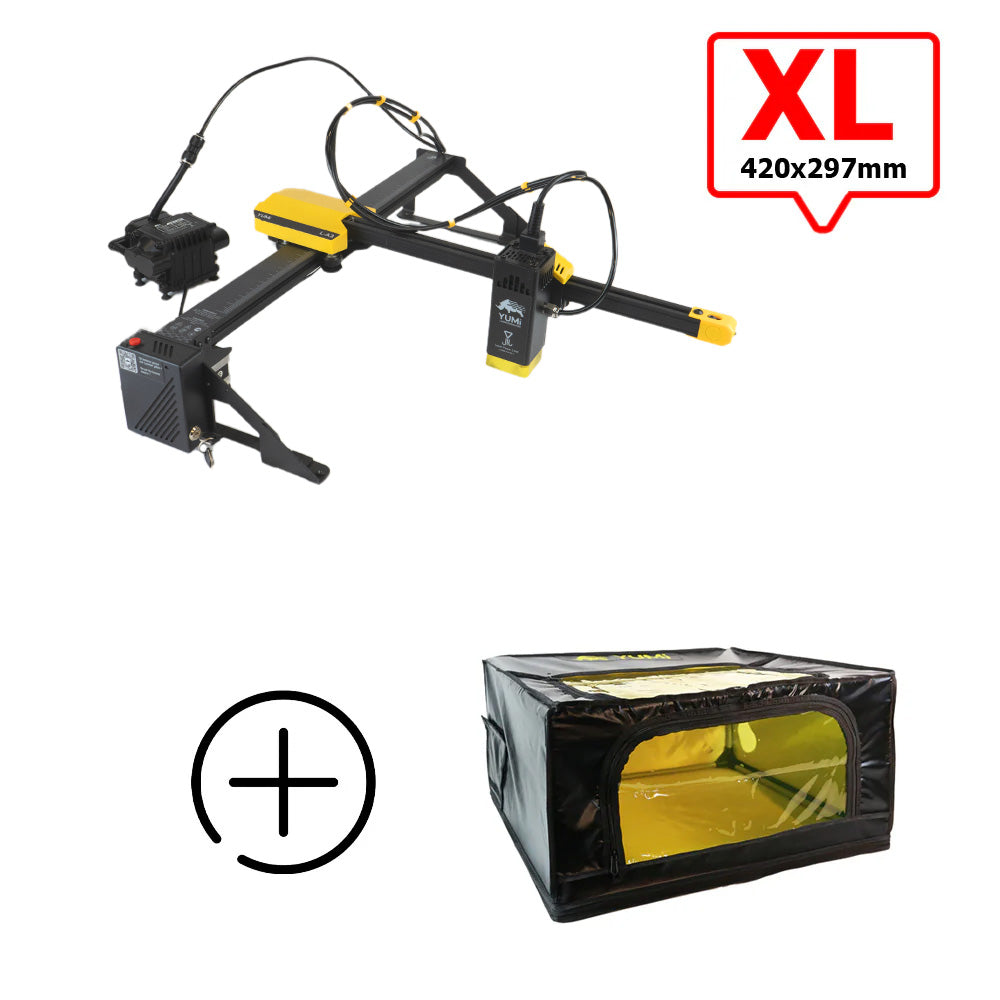 YUMI L-A4 Laser pour gravure et découpe L-A3 (420x297mm) 2.5 Watts Enceinte de Protection