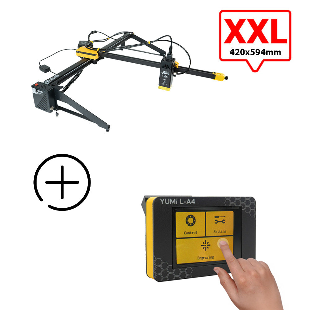 YUMI L-A4 Laser pour gravure et découpe L-A2 (420x594mm) 2.5 Watts Écran Tactile