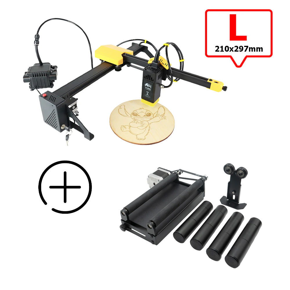 YUMI L-A4 Laser pour gravure et découpe L-A4 ( 210x297mm) 2.5 Watts Module de Rotation