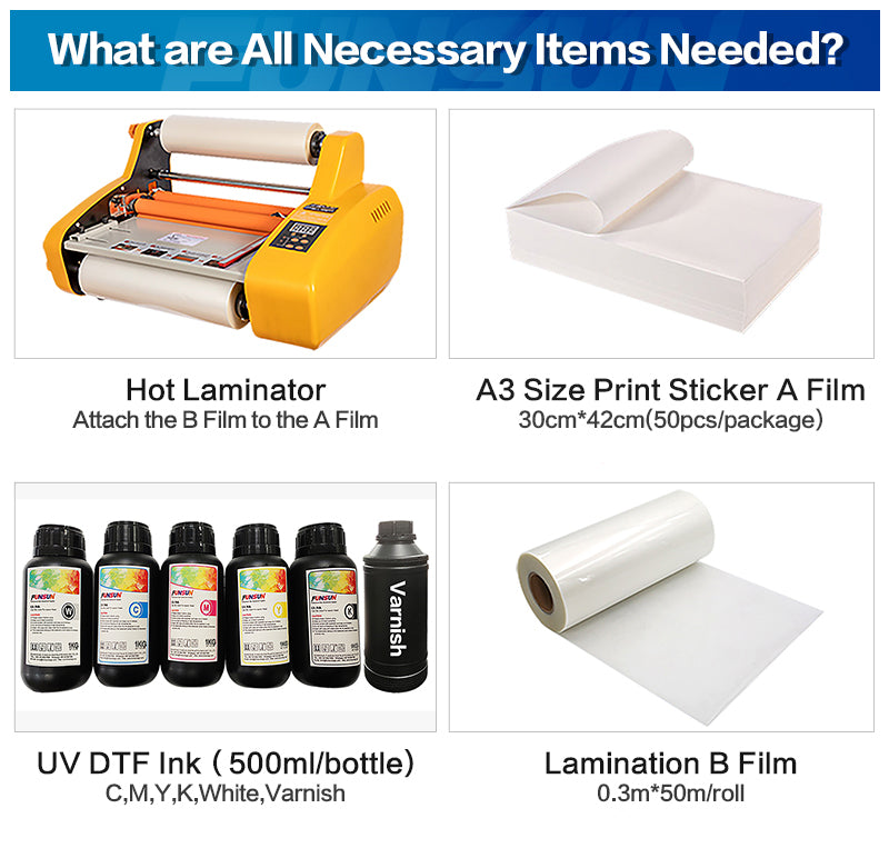 A2 UV DTF IMPRIMANTE STARTER PACK