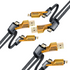 4-en-1 Câble USB Type-C/Type-A vers Lightning et USB-C - Charge Rapide 65W et 27W 3 cables